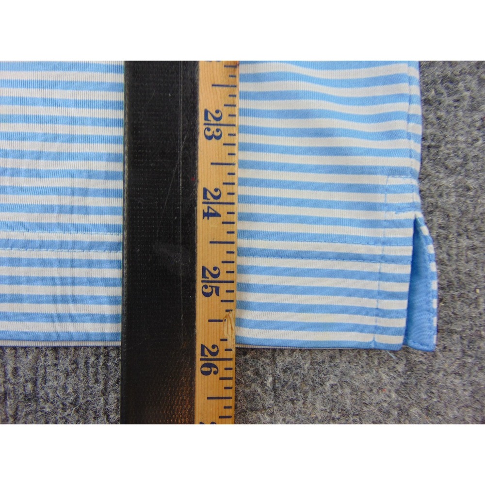 Auburn Tigers Polo Mens Small Blue Striped Cutter & Buck Performance - Picture 6 of 9